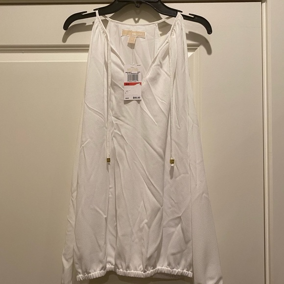 MICHAEL KORS NWT TOP COLD SHOULDER LS Size-XS white - Picture 4 of 8